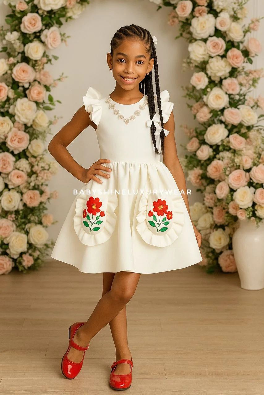 Flower Pocket Scuba Dress