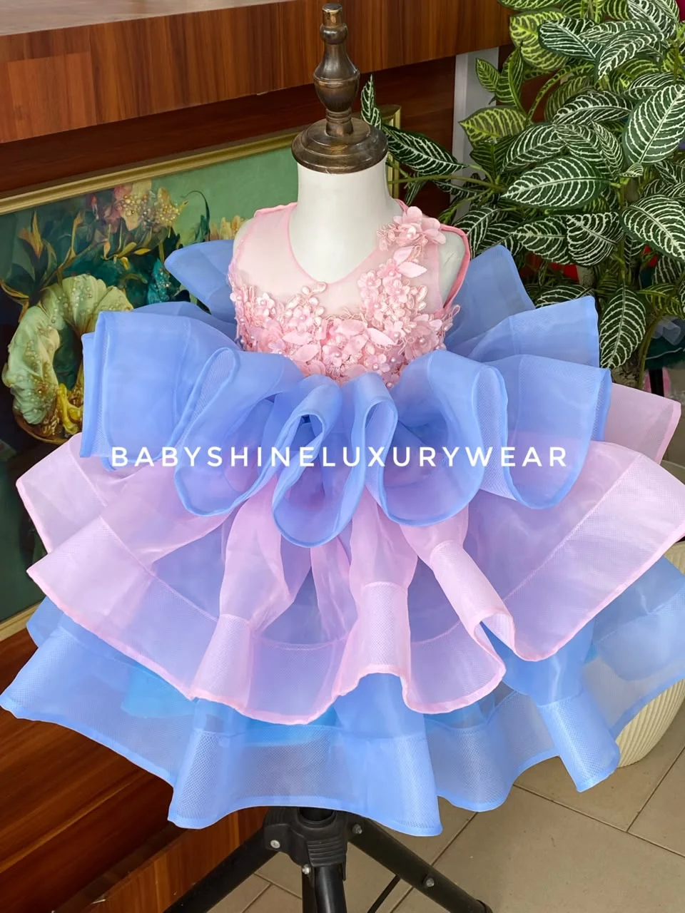 Blue Pink Baby Dress