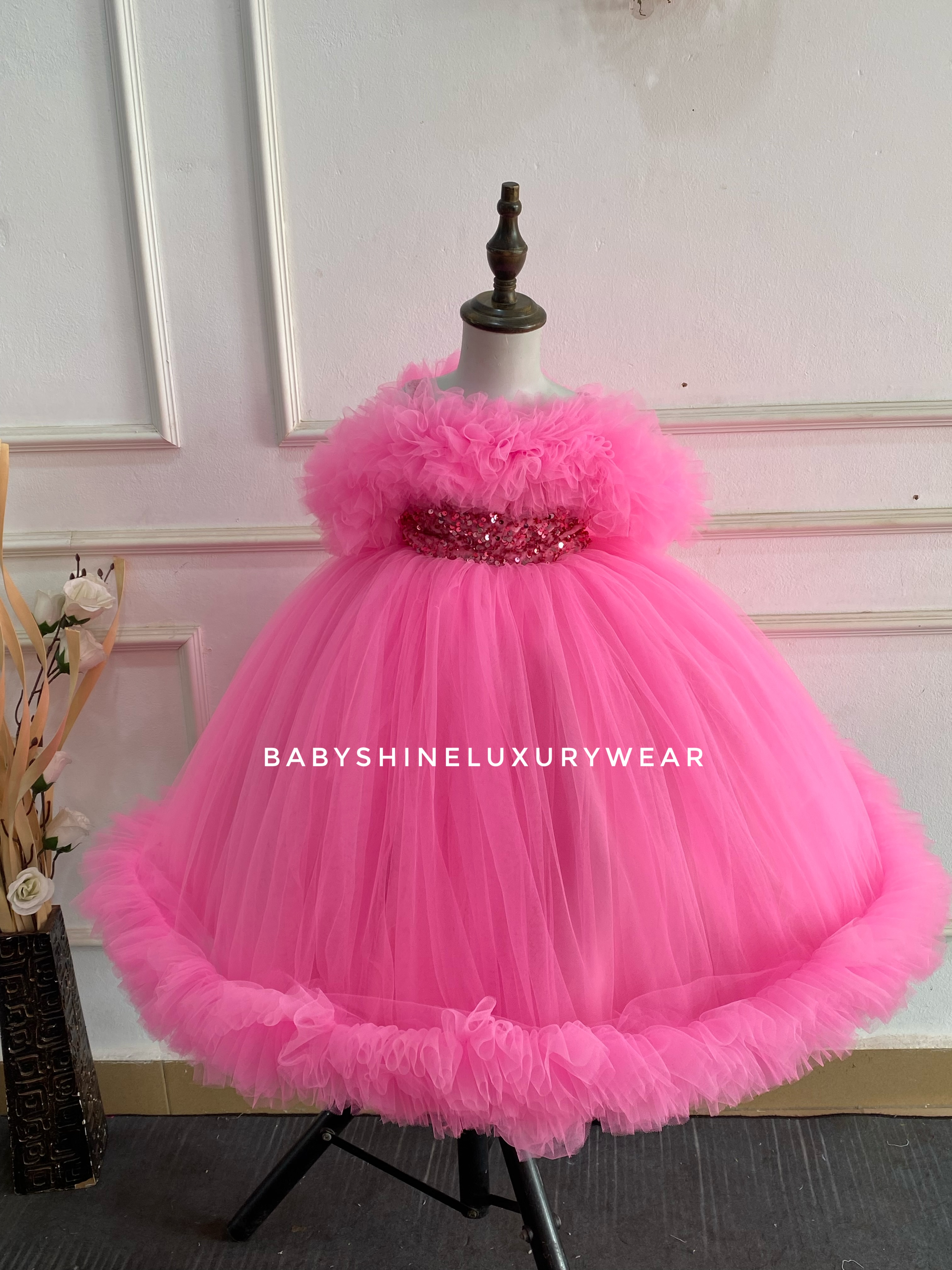 Pink Sequins gown