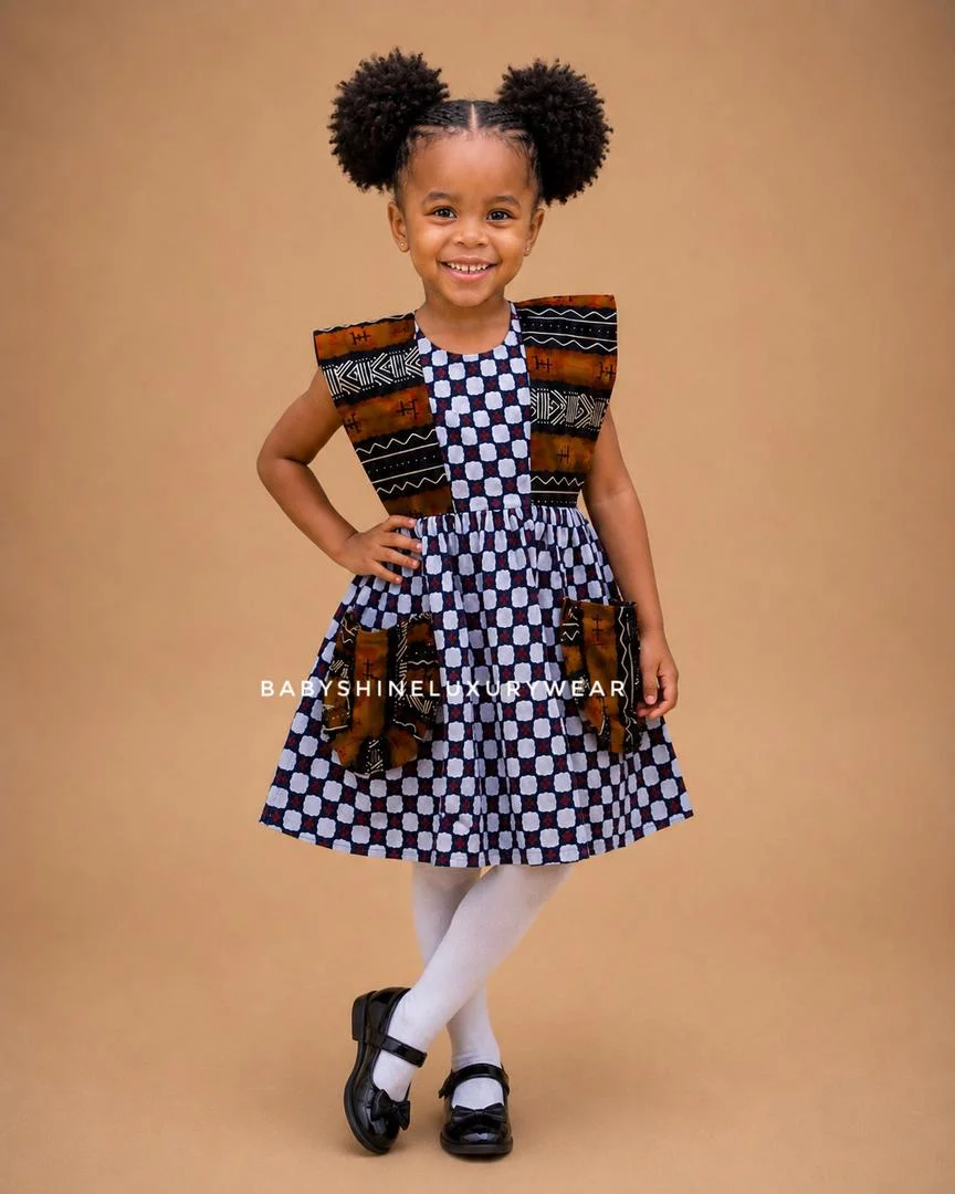 Black Ankara Skater Dress