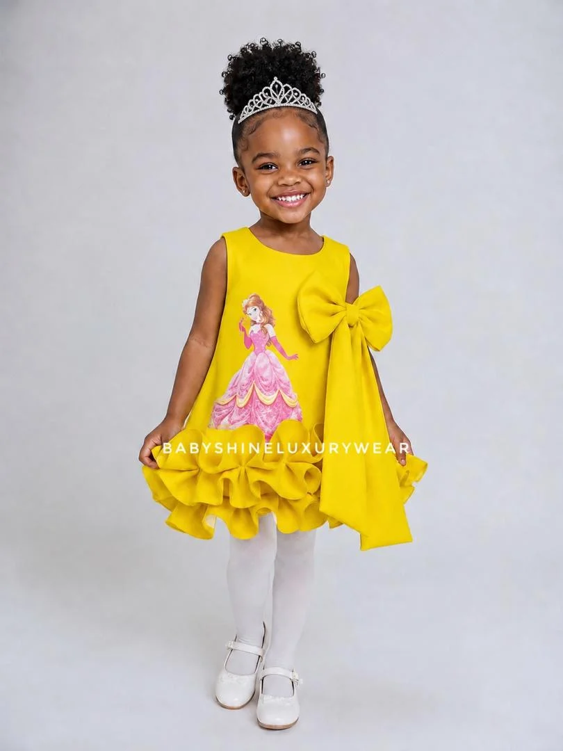 Yellow Scuba Cinderella Dress