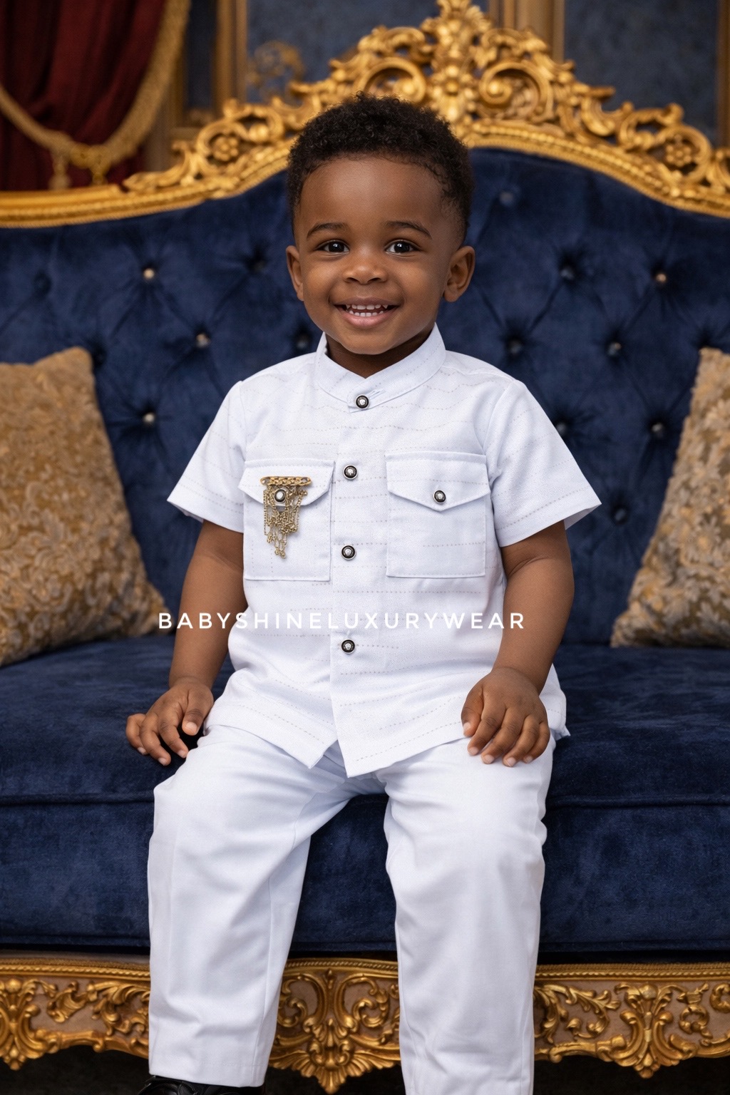White Boys Kaftan brooch