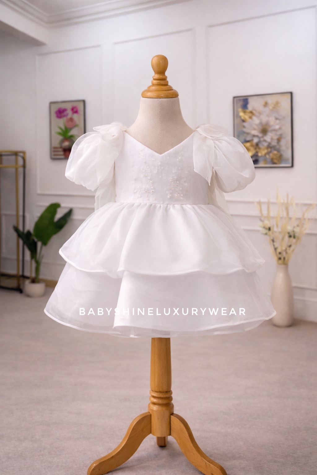 Baby white dress 1