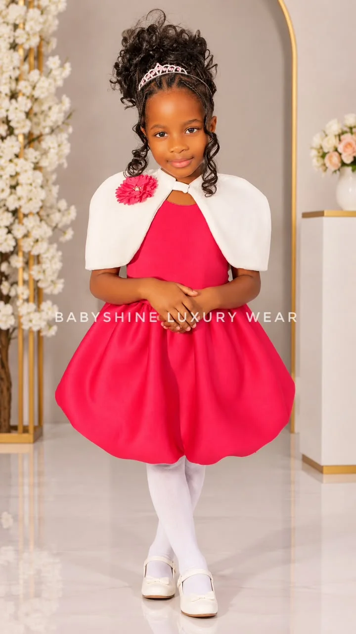 Hot Pink Scuba Dress with Coat