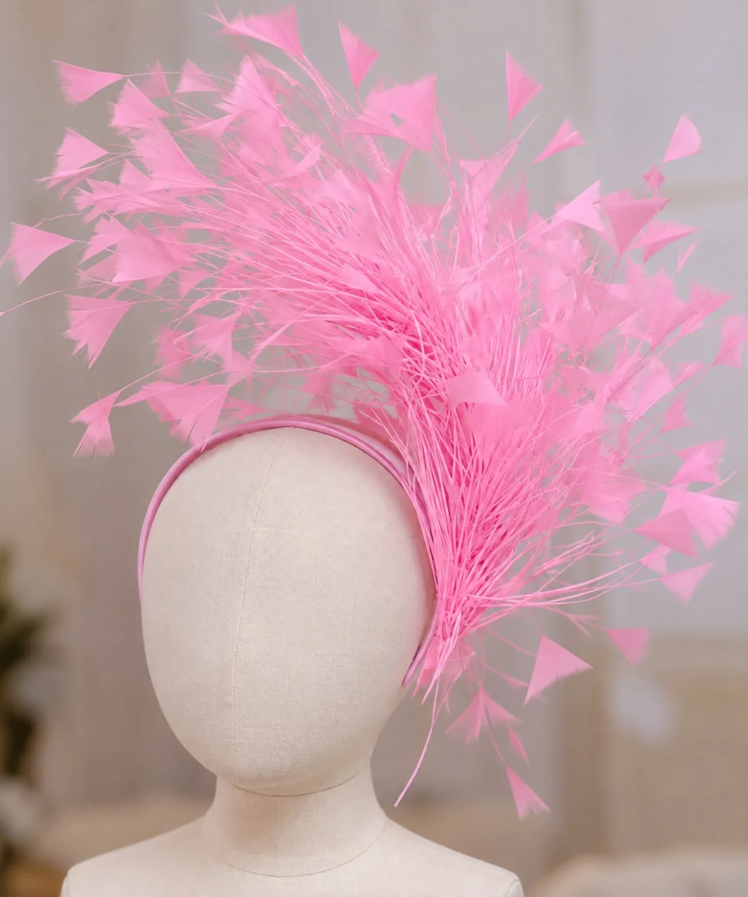 Light Pink Feather Headband