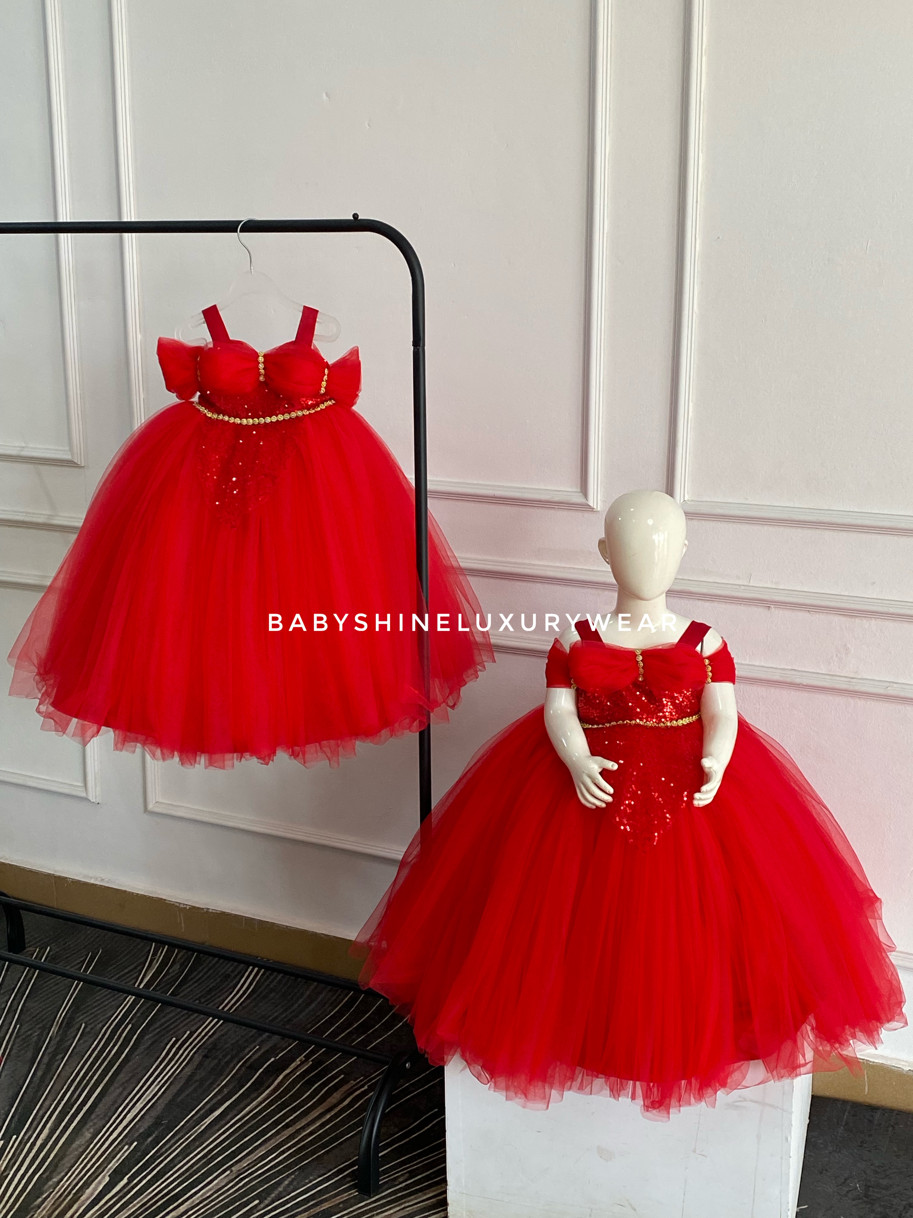 Red Sequins Gown
