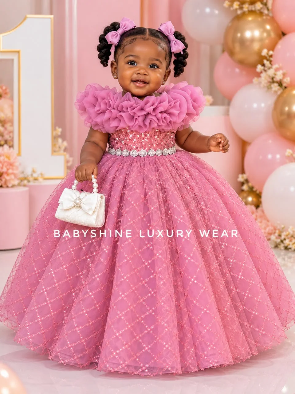 Onion pink panel ball gown – photo 2