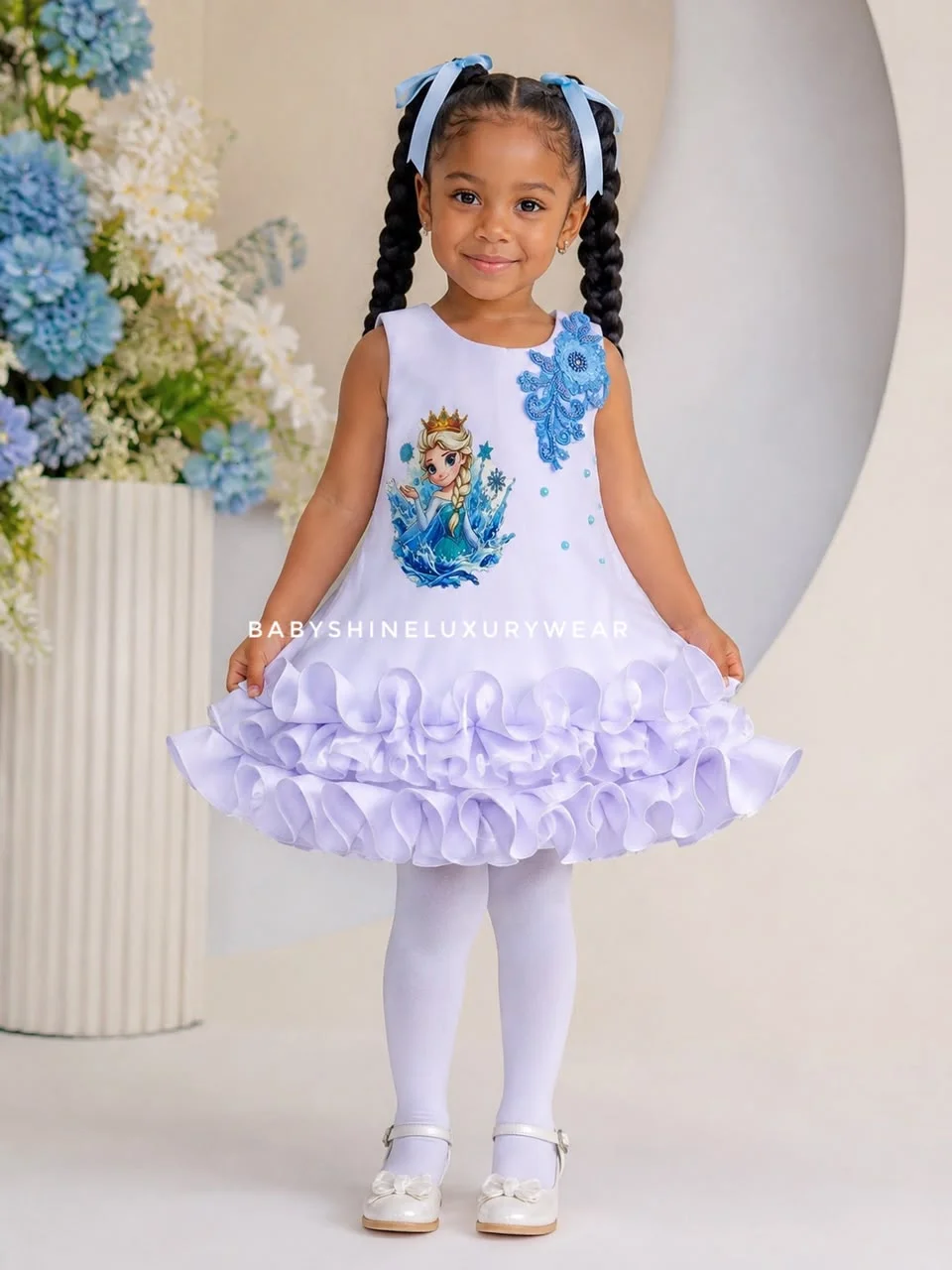 White Scuba Elsa Dress